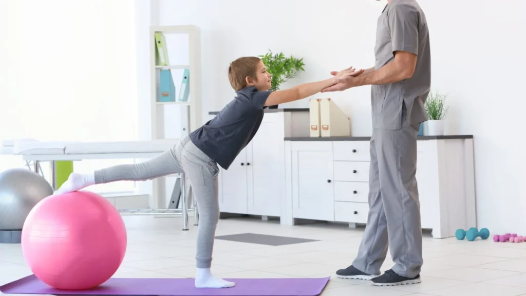 Techniques used in pediatric physical therapy sessions