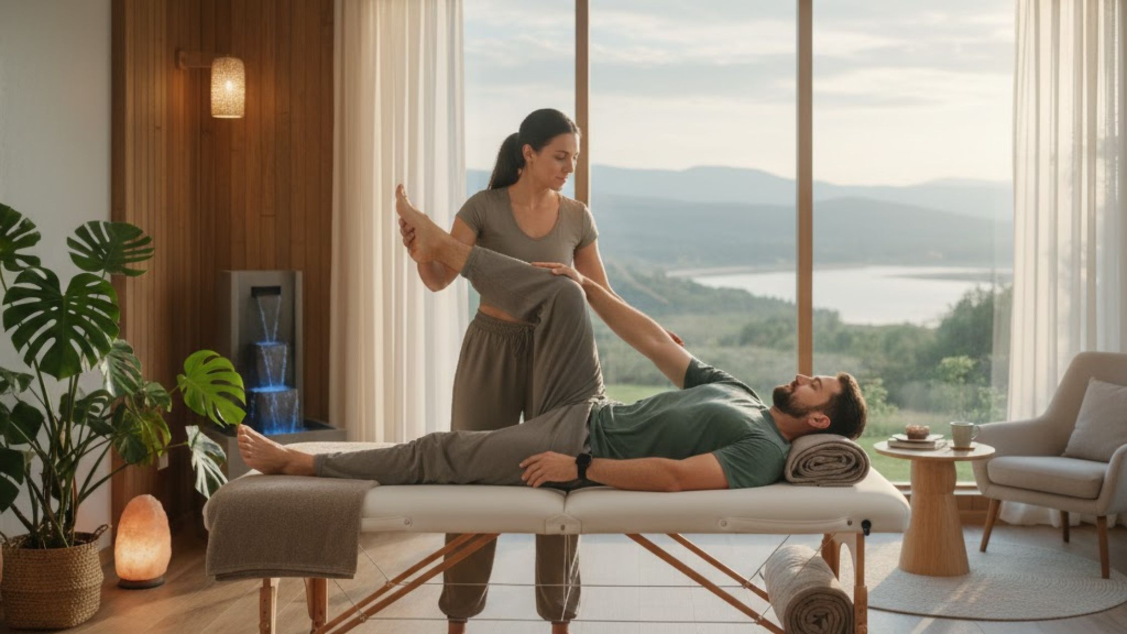 How does assisted stretch therapy support better sleep and stress relief