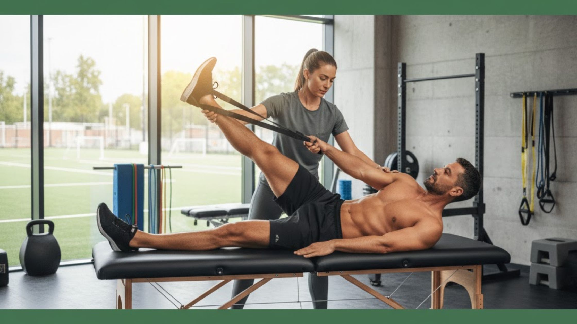 What are the benefits of assisted stretch therapy for sports injury recovery