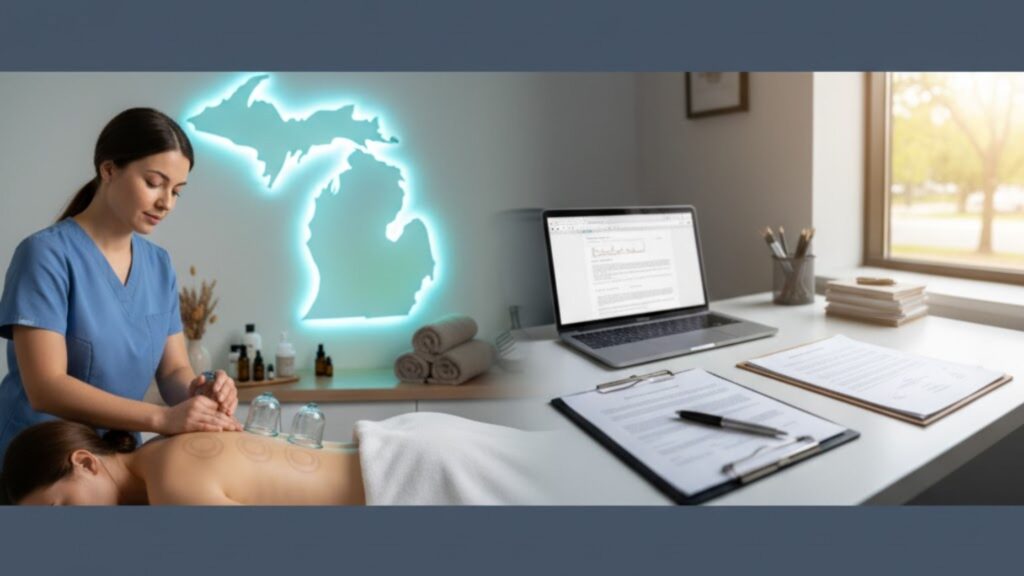 What do michigan wellness regulations require for cupping practitioners