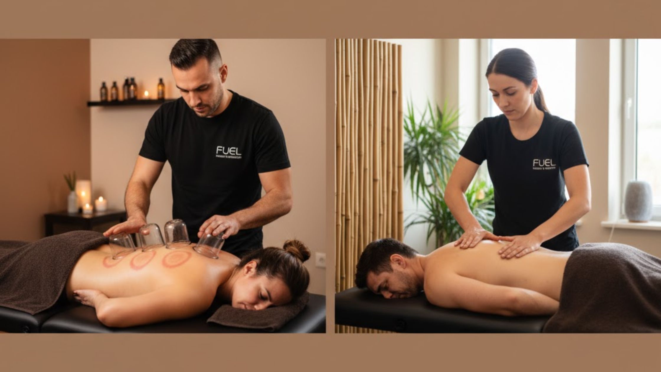 What are the key differences between massage cupping therapy and traditional massage
