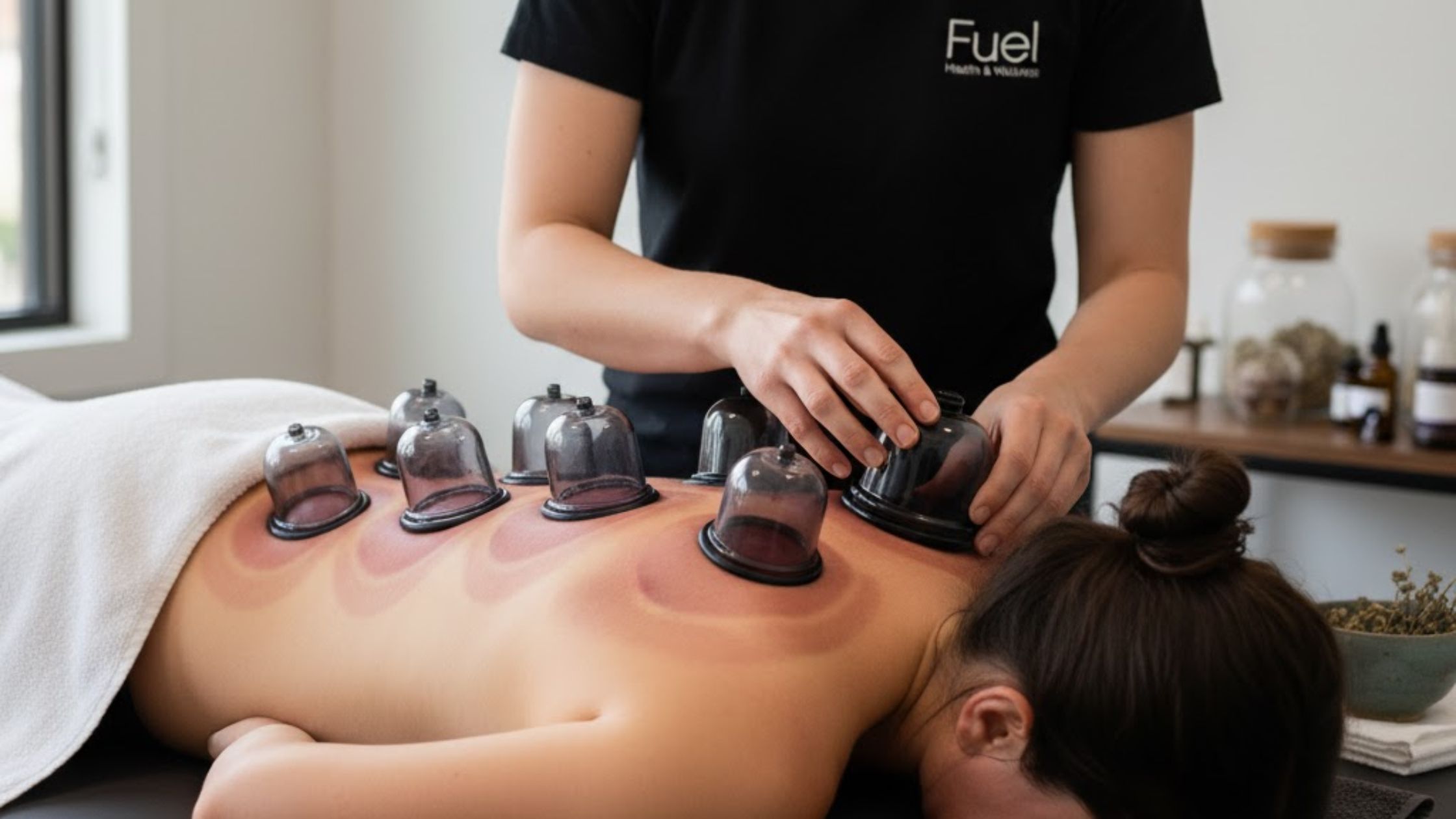 What are the overall benefits of massage cupping therapy for chronic pain management